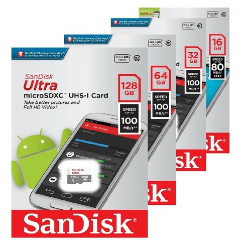 Sandisk ultra 16gb - 32gb, 64gb